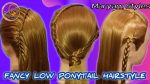 Fancy Low Ponytail Hairstyle 2020 | Party Hairstyle | Ponytail Hairstyle