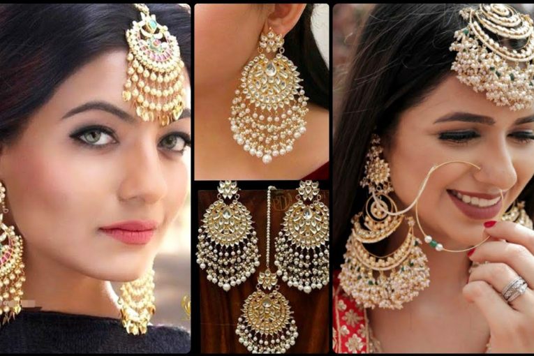 Latest Fancy Styles Earrings Maang Tikka Design's /Most Attractive And Unique Design's