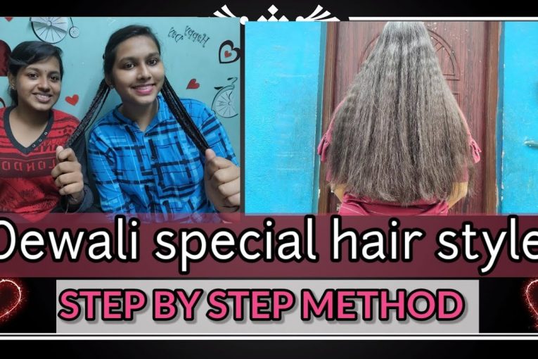 Perming hair style|with only water| Diwali special hairstyle| Volumising look| long hair| wavey look