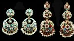 Unique And Fancy Styles Gold Earrings Design's Different Styles With Real Stones Fittings