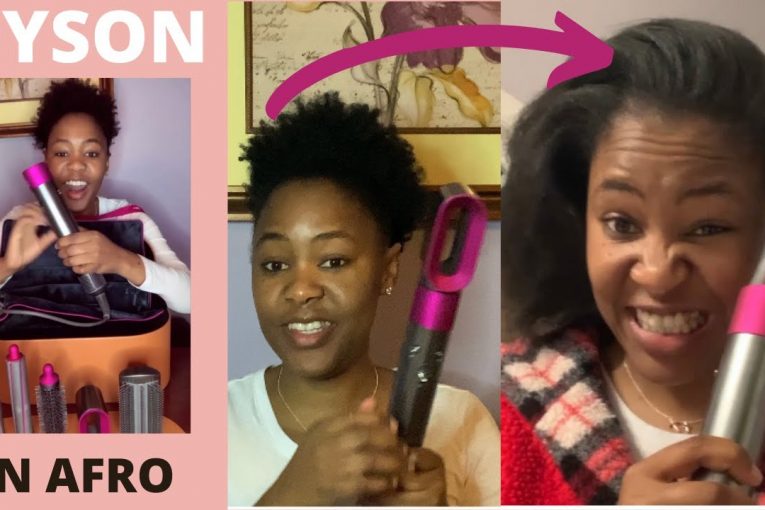 TRYING THE DYSON AIR WRAP ON MY AFRO[4c hair] | WORTH $550 | UNBOXING