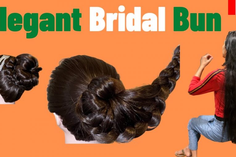 Easy Bridal Juda Natural Hairstyles for Long Hair | Fancy Bun Hair Tutorial