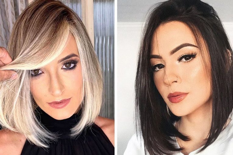 Стрижка боб каре и длинный боб до плеч  Bob haircut and long bob to the shoulders