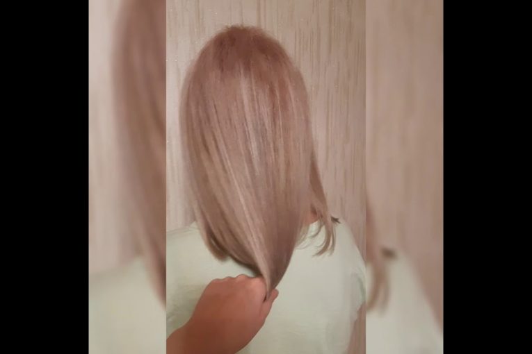 Окрашивание волос розовый блонд