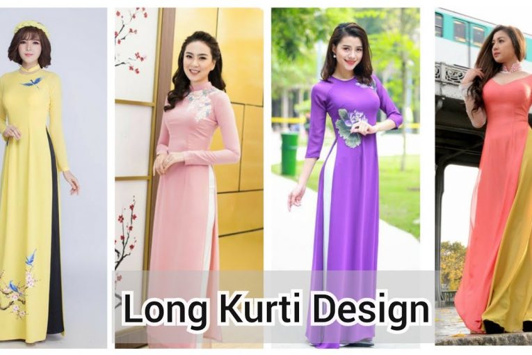 Long Kurti Design| Vietnamese Traditional Dress| Kurti Dress For Girls| Fancy Long Kurti Design 2021