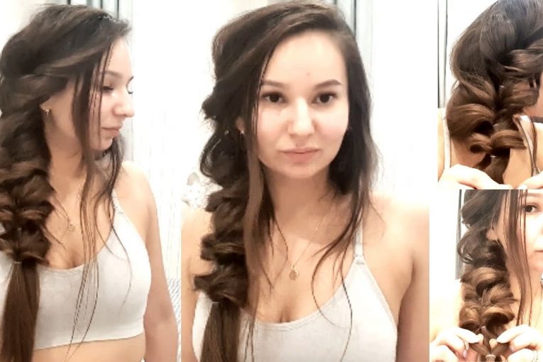 Делаю на СЕБЕ прическу за 1 минуту. I do my hairstyle in 1 minute.