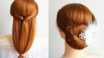 Easy Bun Hairstyles For Short Hair Without Donut | Hair Style Girl Easy | Simple Hairstyle For Prom