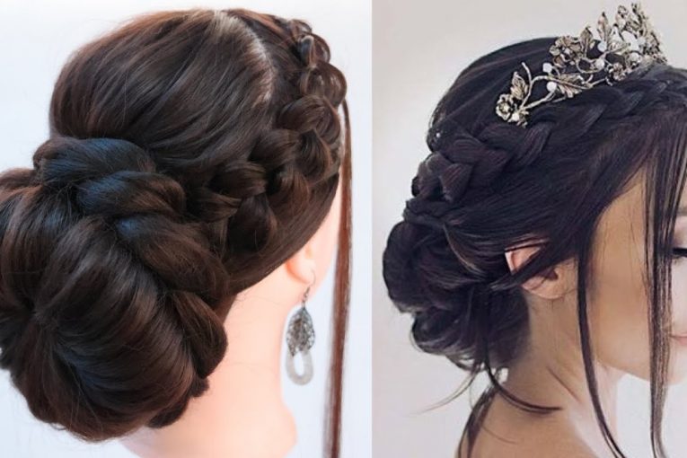 fancy updo hairstyle for gown | wedding gown hairstyle | party hairstyle | wedding hairstyle