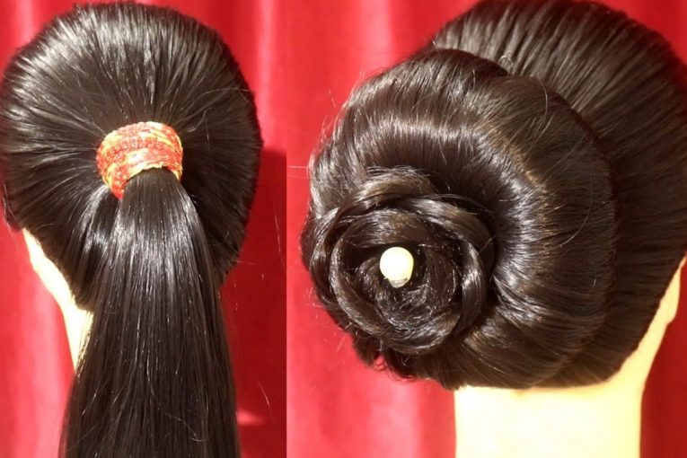 Gorgeous Big bun hairstyle for wedding/party for ladies saree/Gown | easy juda hairstyle