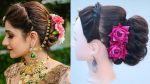 trendy bun hairstyle for ladies | messy bun | juda hairstyle | hairstyle for saree | updo hairstyle