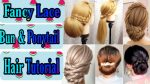 Fancy Lace Bun & Ponytail Hairstyle Tutorial || Urdu || Hindi ||  NA Mehndi & Hair Arts