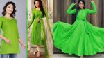 Parrot Green Dress Designs