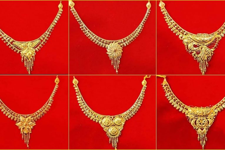 LIGHTWEIGHT GOLD NECKLACE SET FOR LADIES WEIGHT RANGE-8-16gm | FANCY LIGHTWEIGHT NECKLACESET DESIGNS