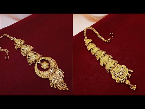 Latest Light Weight Gold Maang Tikka Designs Latest  Maang Tikka Design Collection