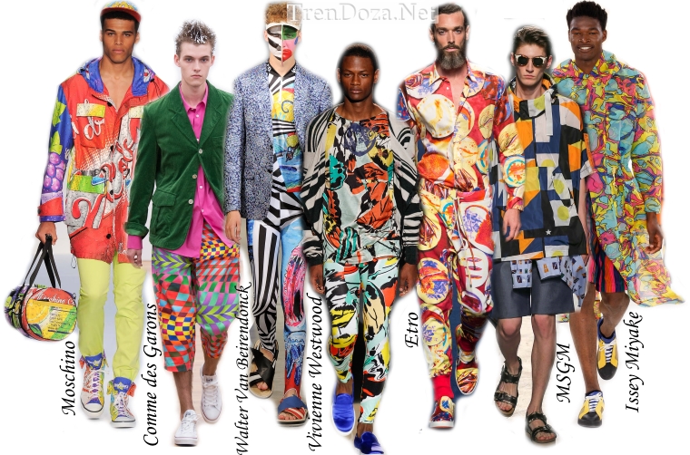 Психоделический принт в мужской моде весны 2015 года