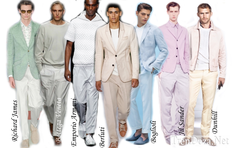 Пастельная гамма в мужской моде 2015 года