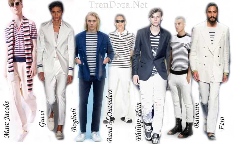 Морской стиль в мужской моде на весну 2015 года