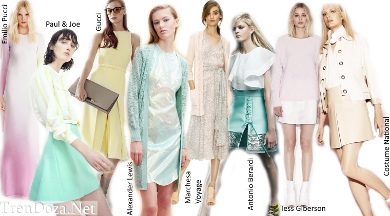Пастельная гамма модная весной 2015 года