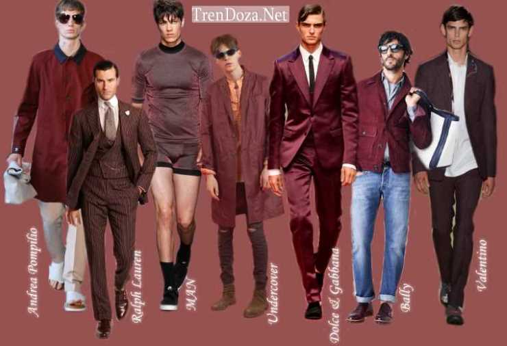 Marsala оттенок в мужском гардеробе на весну 2015 года