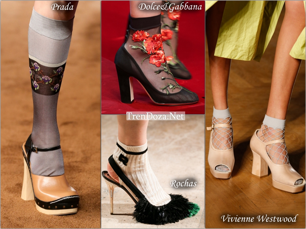 Модная обувь весна 2015 носится с носками