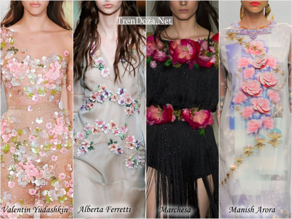 Модные ткани 2015 года с цветочными элементами