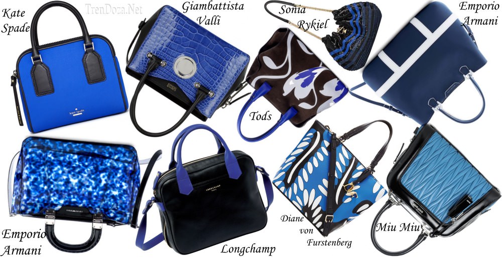 Сине-черная гамма сумки 2015 весна