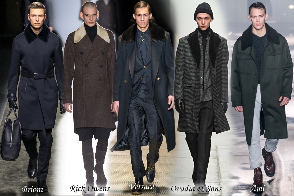 Модные мужские пальто 2015 2016 с меховым воротником