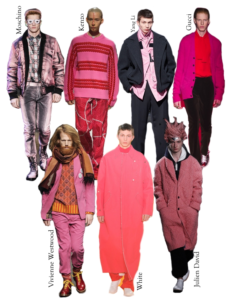 Мужская мода осень зима 2016 2017 в розовом свете
