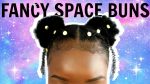 CUTE HairStyle For SHORT 4C Natural Hair | FANCY Space Buns | LifeAsJaimisha