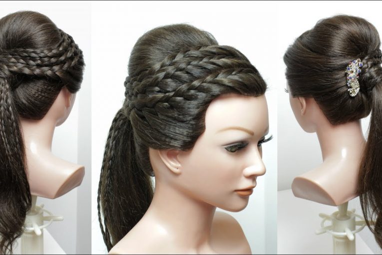 Braided Ponytail. Hairstyle For Long Hair Tutorial