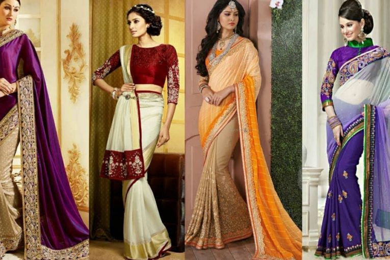 Latest Designer ,Party Wear,Fancy Sarees Designs Latest| Saree Blouse Designs 2017-2018|Trendy India