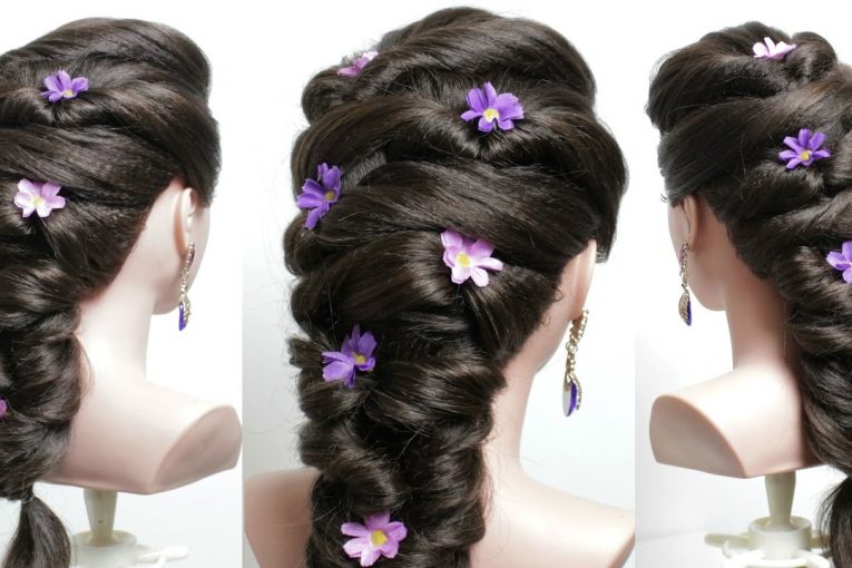 Easy bridal prom hairstyle for long hair tutorial
