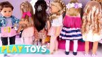 Baby Doll Hair Cut Shop — Play American Girl Dolls DYI hair styles salon Play Toys