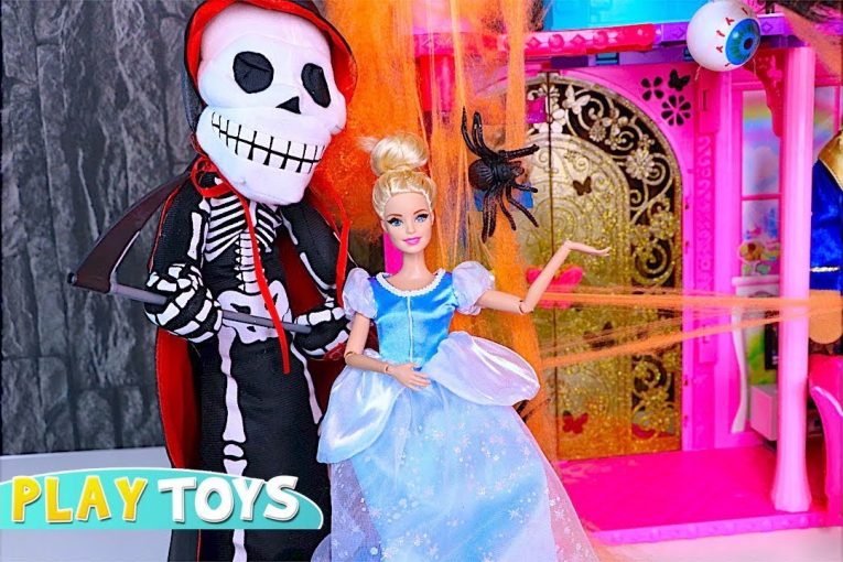Barbie Dolls Dressup Costume Superhero 4 Halloween: Rapunzel LadyBug Cinderella Elsa Anna Superwoman