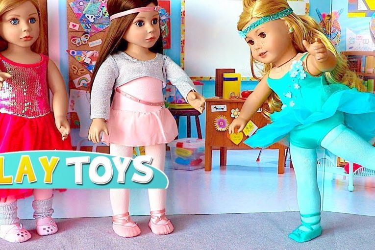 Baby Doll School Lunch food toys & AG Doll Ballet class w/ doll dress up Ballerina Gymnastics outfit