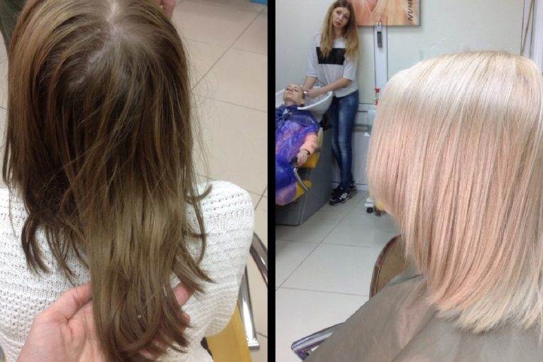 Окрашивание из брюнетки в блондинку // DIY From dark to light hair