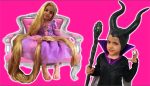 Rapunzel’s Hair Disaster — TANGLED BY MALEFICENT WITH MAGIC! Princesses In Real Life