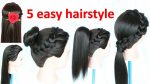 5 easy hairstyle || juda hairstyle || ponytail || hairstyle || french braid | hairstyles || hair bun