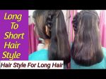 Quick and easy hairstyle for long hair/party hairstyle/college going girls hair style/  Seema jaitly
