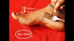 Easy Latest Feet Mehndi Design With The Help Of Kitchen Utensile Fork simple Shades Using Buds