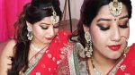 Diwali makeup and hairstyle for Red/ Pink saree, suit, Lahnga