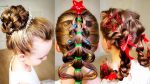 7 Easy & Cute Christmas hairstyles! 7 Simple Holiday Hairstyles Tutorial.  Quick hairstyles!
