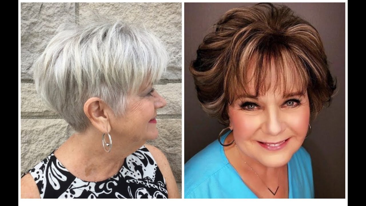 Какой цвет волос молодит женщину после 50 лет на короткую стрижку фото