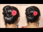 Beautiful Bun Hairstyle for Valentines Day || Hair Style Girl || hairstyles for girls || hairstyles