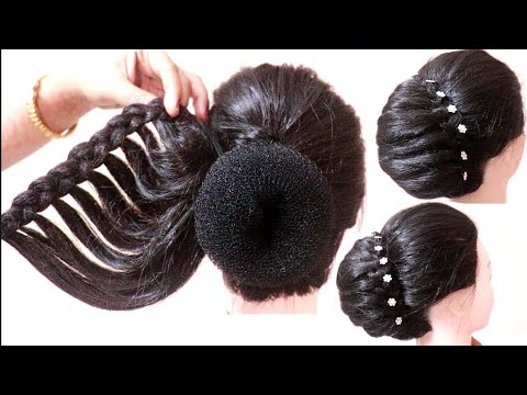 Beautiful french bun hairstyle for wedding/party | hairstyle trick | braided hairstyles |hairstyle