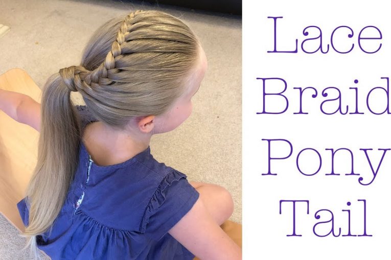 Lace Braid Ponytail Hairstyle by Two Little Girls Hairstyles