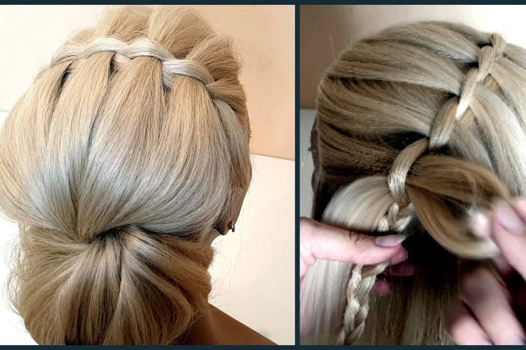 Простой вариант необычного красивого пучка. Подробное видео.Simple version of a beautiful hairstyle.