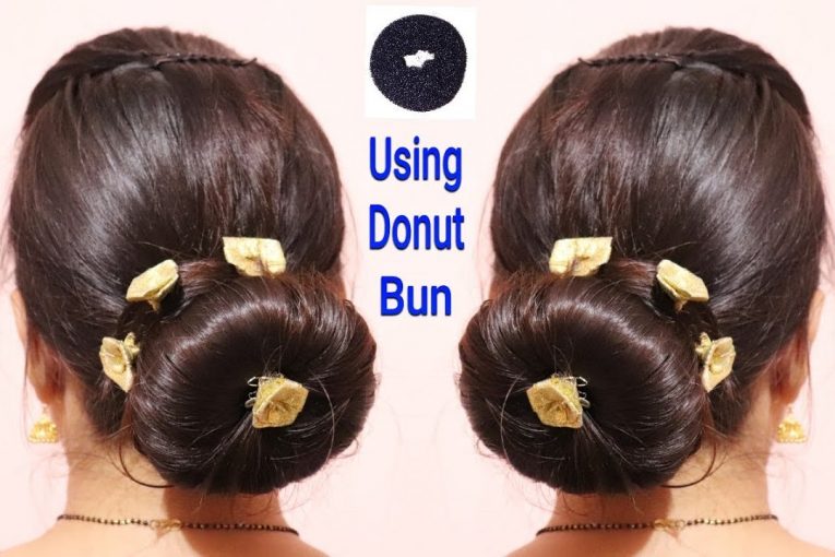 सणांसाठी जूडा हेयरस्टाईल -भाग 2|Vat Purnima Special Donut Bun Hairstyle|AlwaysPrettyUseful-Marathi