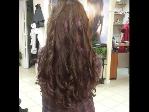 Hairstyle: Фиолетовые пряди/purple streaks. Прическа