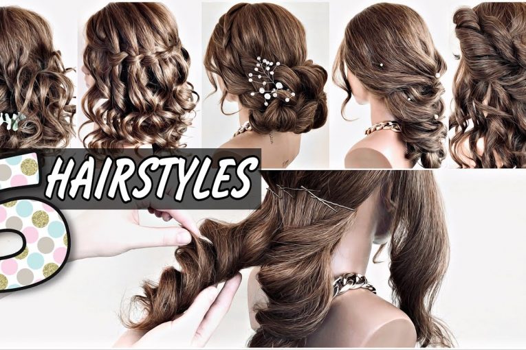 ТОП 5. Простые и Красивые Прически из локонов  на Новый год 2021. 5 New easy hairstyles with curls